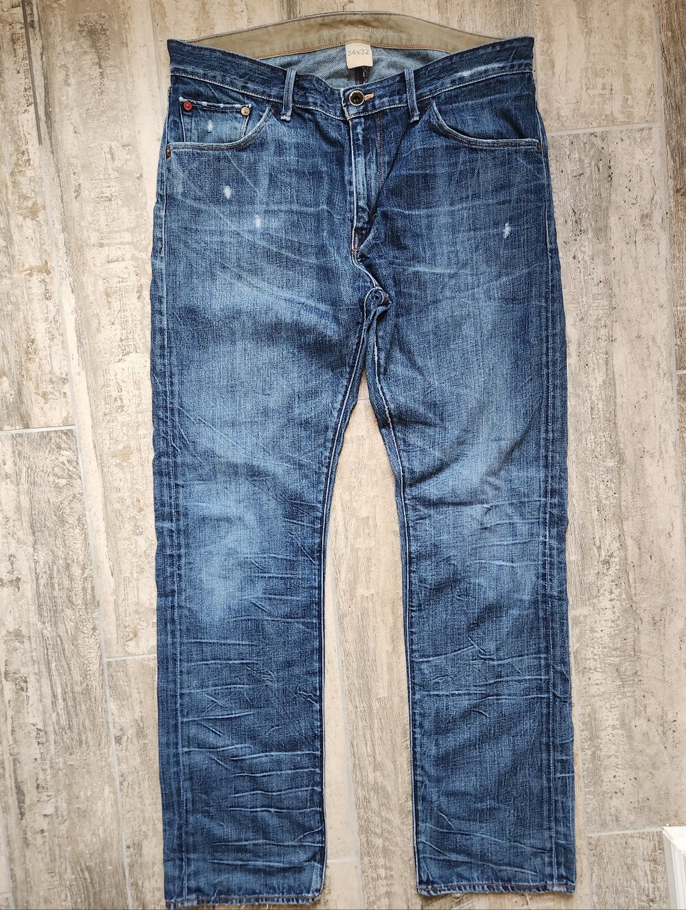 Banana Republic Straight Mens Jeans 34x32 White Oak Cone Denim 100% Cotton